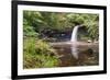 Beautiful Woodland Stream and Waterfall in Summer-Veneratio-Framed Photographic Print