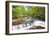 Beautiful Woodland Stream and Waterfall in Summer-Veneratio-Framed Photographic Print