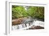 Beautiful Woodland Stream and Waterfall in Summer-Veneratio-Framed Photographic Print