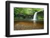 Beautiful Woodland Stream and Waterfall in Summer-Veneratio-Framed Photographic Print