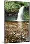 Beautiful Woodland Stream and Waterfall in Summer-Veneratio-Mounted Photographic Print