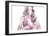 Beautiful Young Woman with Roses Double Exposure-coka-Framed Photographic Print