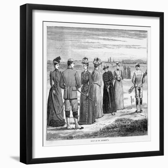 Beautifully Attired Ladies Enjoy a Game at St. Andrews Scotland-null-Framed Photographic Print