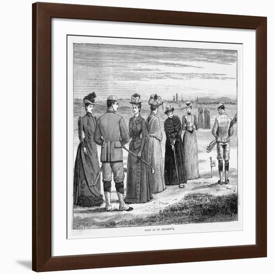 Beautifully Attired Ladies Enjoy a Game at St. Andrews Scotland-null-Framed Photographic Print