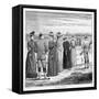 Beautifully Attired Ladies Enjoy a Game at St. Andrews Scotland-null-Framed Stretched Canvas