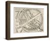 Beautifully Drawn Overhead Plan of the Stone Circles and Embankment Ditches at Avebury-Kirkall-Framed Art Print