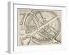 Beautifully Drawn Overhead Plan of the Stone Circles and Embankment Ditches at Avebury-Kirkall-Framed Art Print