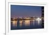 Beautifully illuminated high rises on Qiantang River in Hangzhou, Zhejiang province, China, Asia-Andreas Brandl-Framed Photographic Print