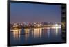 Beautifully illuminated high rises on Qiantang River in Hangzhou, Zhejiang province, China, Asia-Andreas Brandl-Framed Photographic Print