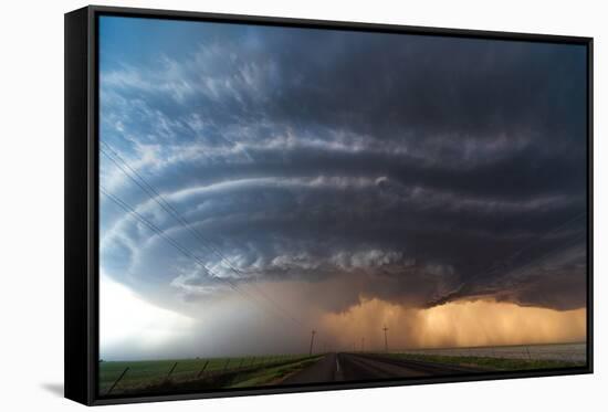 Beautifully Structured Supercell Thunderstorm in American Plains-Minerva Studio-Framed Stretched Canvas