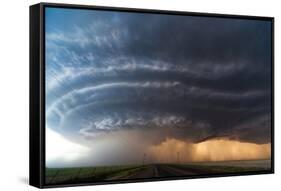 Beautifully Structured Supercell Thunderstorm in American Plains-Minerva Studio-Framed Stretched Canvas