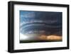 Beautifully Structured Supercell Thunderstorm in American Plains-Minerva Studio-Framed Photographic Print