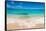 Beautiul Sandy Beach with Turqoise Se Water and Blue Sky-Gyula Gyukli-Framed Stretched Canvas