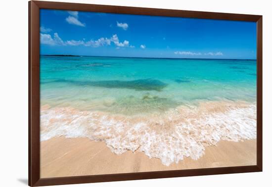 Beautiul Sandy Beach with Turqoise Se Water and Blue Sky-Gyula Gyukli-Framed Photographic Print