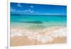 Beautiul Sandy Beach with Turqoise Se Water and Blue Sky-Gyula Gyukli-Framed Premium Photographic Print
