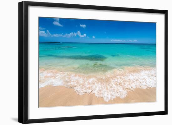 Beautiul Sandy Beach with Turqoise Se Water and Blue Sky-Gyula Gyukli-Framed Photographic Print