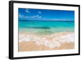 Beautiul Sandy Beach with Turqoise Se Water and Blue Sky-Gyula Gyukli-Framed Photographic Print