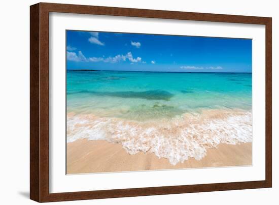 Beautiul Sandy Beach with Turqoise Se Water and Blue Sky-Gyula Gyukli-Framed Photographic Print