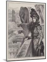 Beauty Among the Devils, on the Roof of Notre Dame, Paris-Charles Paul Renouard-Mounted Giclee Print