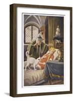 Beauty, and Everyone Else in the Palace Human or Animal, Fall Asleep Under the Witch's Spell-O. Kubel-Framed Art Print