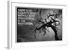 Beauty and Strangeness Edgar Allan Poe Poster-null-Framed Photo