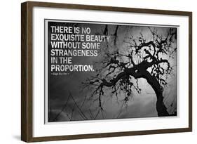 Beauty and Strangeness Edgar Allan Poe Poster-null-Framed Photo