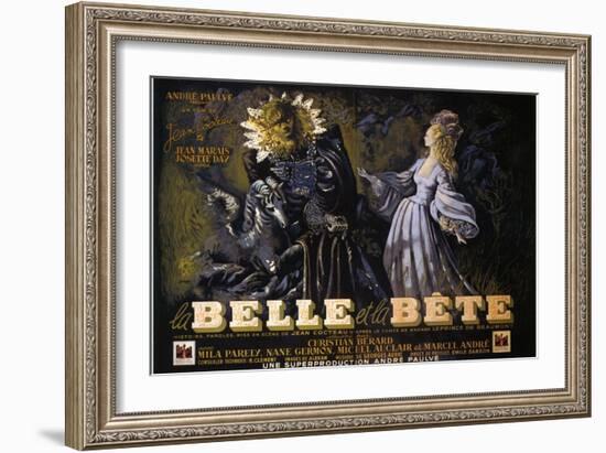 Beauty and the Beast, 1946-null-Framed Art Print