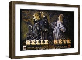 Beauty and the Beast, 1946-null-Framed Art Print