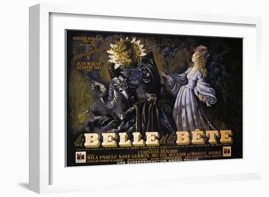 Beauty and the Beast, 1946-null-Framed Art Print