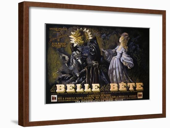 Beauty and the Beast, 1946-null-Framed Art Print