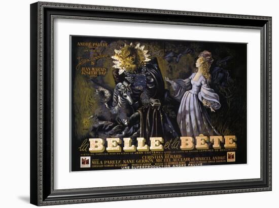 Beauty and the Beast, 1946-null-Framed Art Print