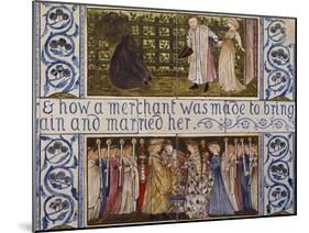 Beauty and the Beast', a Morris, Marshall, Faulkner and Co Tile Panel (Detail)-Edward and Lucy Burne-Jones and Faulkner-Mounted Giclee Print