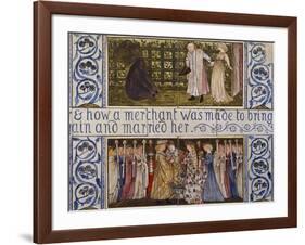 Beauty and the Beast', a Morris, Marshall, Faulkner and Co Tile Panel (Detail)-Edward and Lucy Burne-Jones and Faulkner-Framed Giclee Print