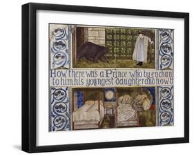 Beauty and the Beast', a Morris, Marshall, Faulkner and Co Tile Panel (Detail)-Edward and Lucy Burne-Jones and Faulkner-Framed Giclee Print