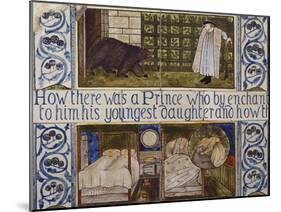 Beauty and the Beast', a Morris, Marshall, Faulkner and Co Tile Panel (Detail)-Edward and Lucy Burne-Jones and Faulkner-Mounted Giclee Print