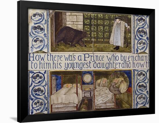 Beauty and the Beast', a Morris, Marshall, Faulkner and Co Tile Panel (Detail)-Edward and Lucy Burne-Jones and Faulkner-Framed Giclee Print