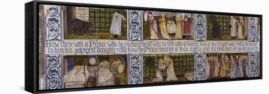 Beauty and the Beast', a Morris, Marshall, Faulkner and Co Tile Panel-Edward and Lucy Burne-Jones and Faulkner-Framed Stretched Canvas