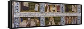 Beauty and the Beast', a Morris, Marshall, Faulkner and Co Tile Panel-Edward and Lucy Burne-Jones and Faulkner-Framed Stretched Canvas