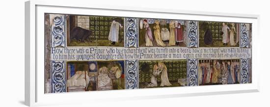 Beauty and the Beast', a Morris, Marshall, Faulkner and Co Tile Panel-Edward and Lucy Burne-Jones and Faulkner-Framed Premium Giclee Print
