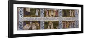 Beauty and the Beast', a Morris, Marshall, Faulkner and Co Tile Panel-Edward and Lucy Burne-Jones and Faulkner-Framed Giclee Print