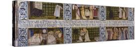 Beauty and the Beast', a Morris, Marshall, Faulkner and Co Tile Panel-Edward and Lucy Burne-Jones and Faulkner-Stretched Canvas