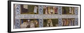 Beauty and the Beast', a Morris, Marshall, Faulkner and Co Tile Panel-Edward and Lucy Burne-Jones and Faulkner-Framed Premium Giclee Print