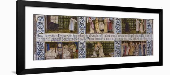 Beauty and the Beast', a Morris, Marshall, Faulkner and Co Tile Panel-Edward and Lucy Burne-Jones and Faulkner-Framed Giclee Print