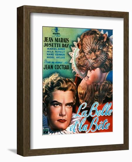 Beauty and the Beast, (AKA La Belle Et La Bete), Jean Marais, Josette Day, 1946-null-Framed Art Print