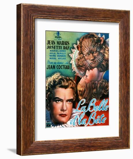 Beauty and the Beast, (AKA La Belle Et La Bete), Jean Marais, Josette Day, 1946-null-Framed Art Print