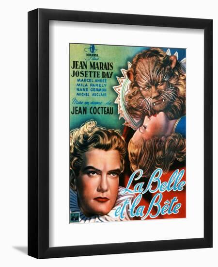 Beauty and the Beast, (AKA La Belle Et La Bete), Jean Marais, Josette Day, 1946-null-Framed Art Print