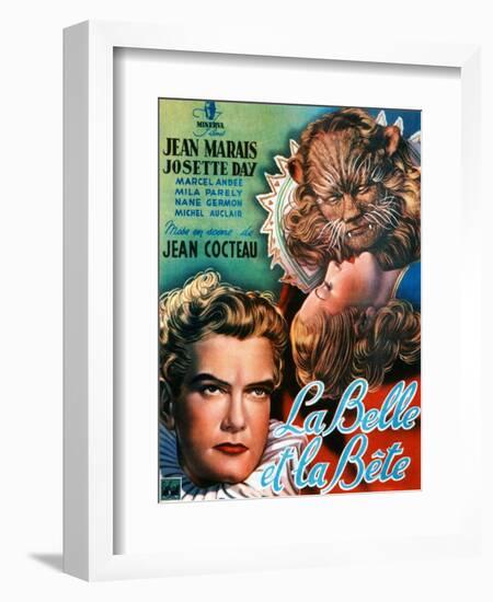 Beauty and the Beast, (AKA La Belle Et La Bete), Jean Marais, Josette Day, 1946-null-Framed Art Print