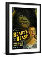 Beauty and the Beast, Jean Marais, Josette Day, 1946-null-Framed Art Print