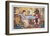 Beauty and the Beast, Pub. 1874 (Colour Litho)-Walter Crane-Framed Giclee Print