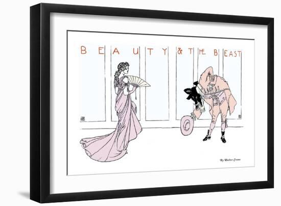 Beauty and the Beast, The Bow, c.1900-Walter Crane-Framed Art Print